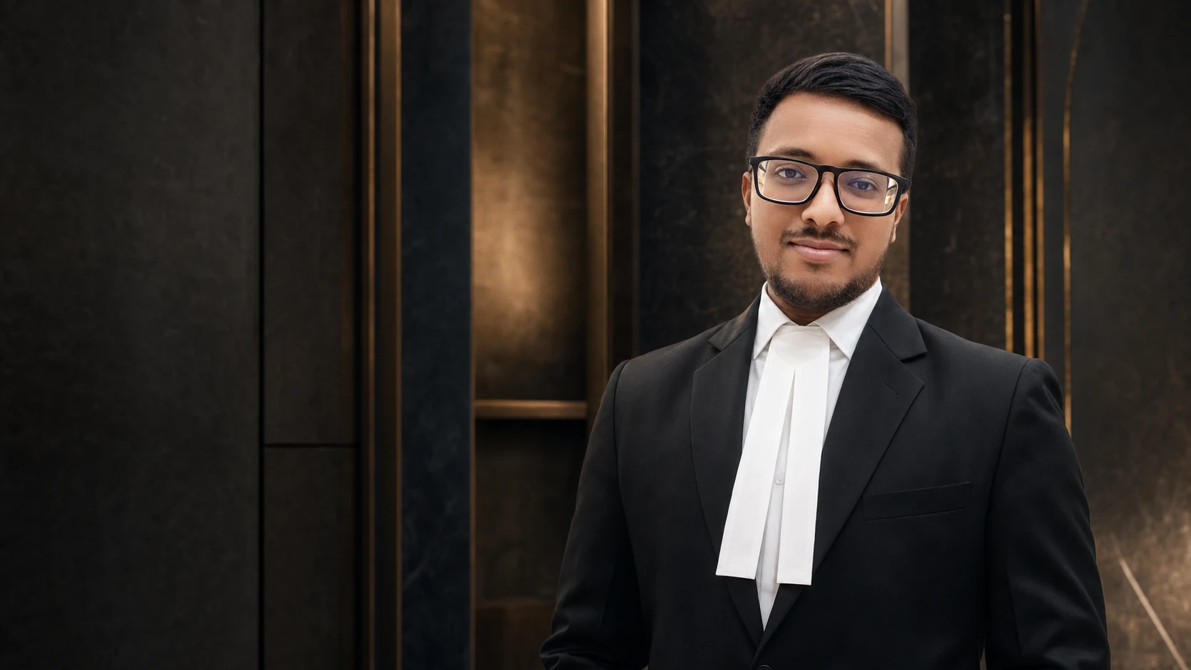Advocate Shashank Kashyap in professional court attire